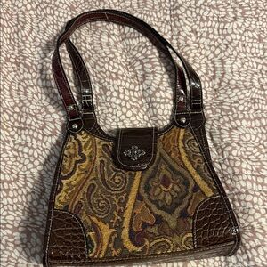Elegant Brown Patterned Women's Bag